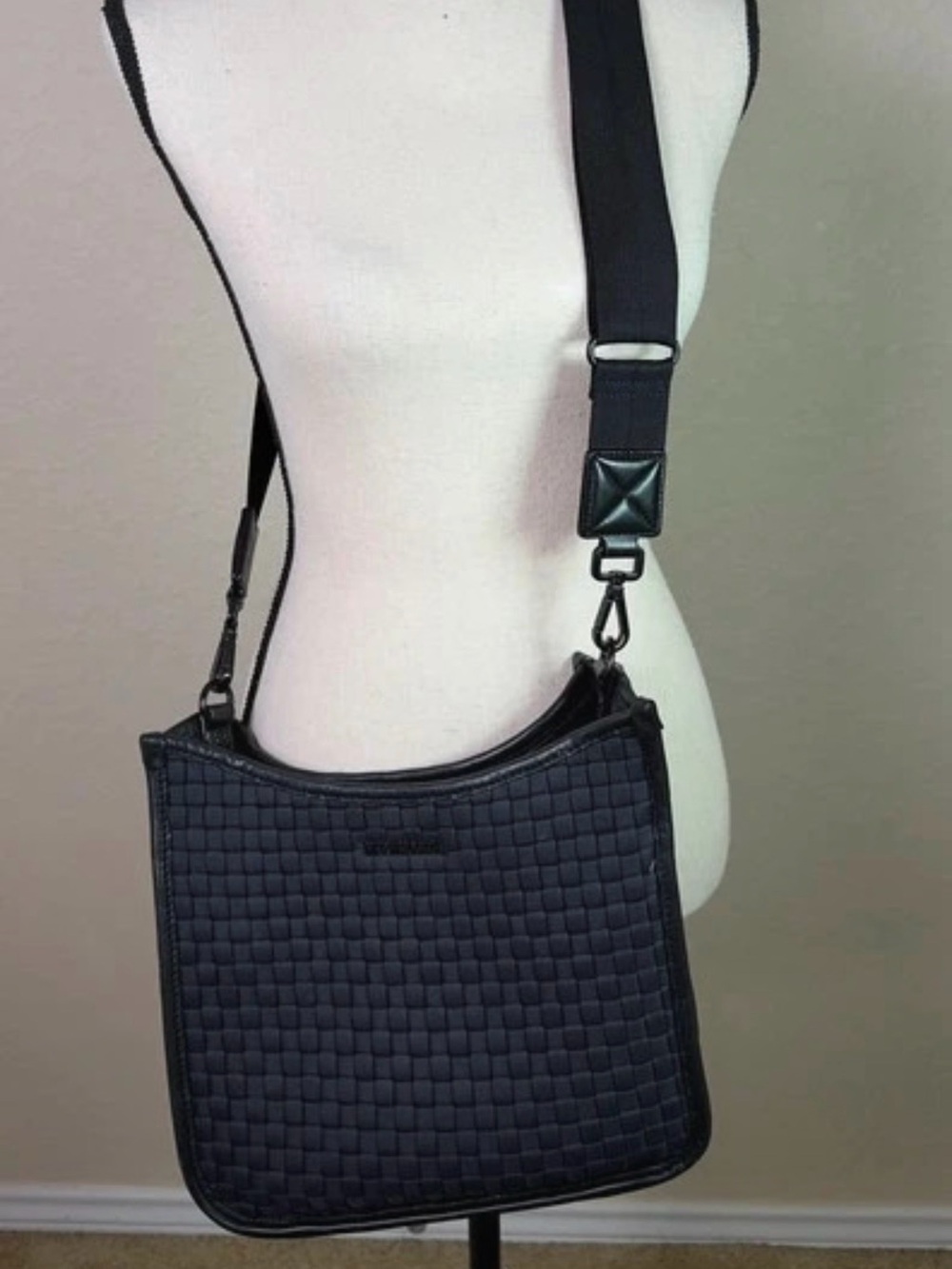 MZ Wallace Woven Box Black Crossbody